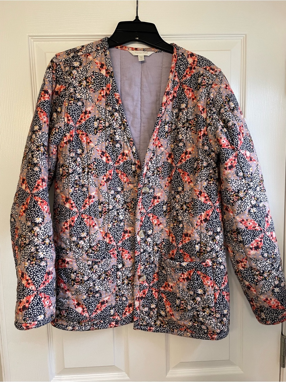 Garnet Hill | Quilted Floral Patchwork Jacket